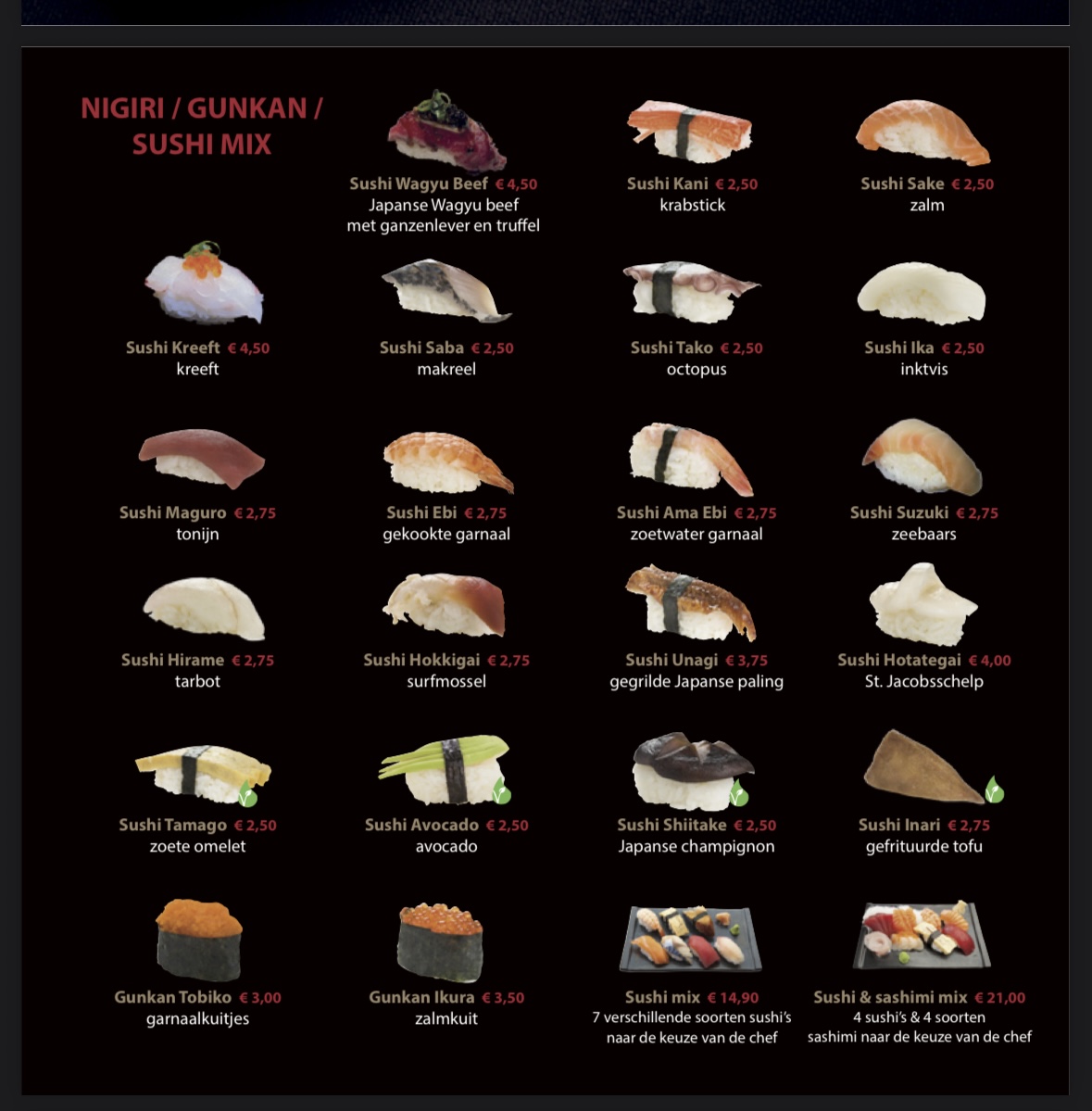 Menu Japans Restaurant Tokyo-7