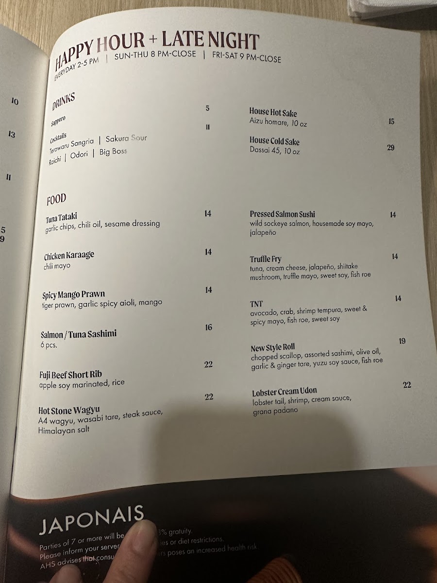 Menu Japonais Windermere-9