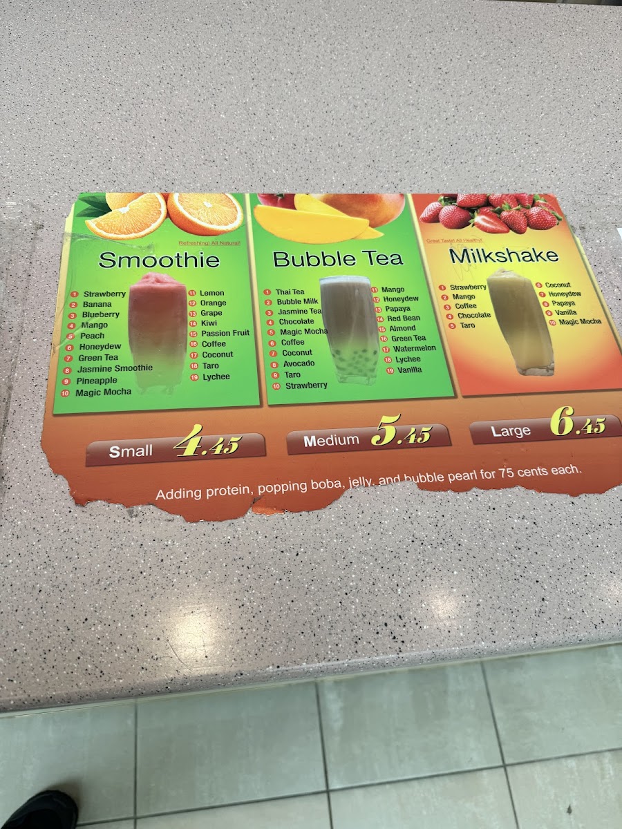 Menu Jasmine Smoothie World & Bubble Tea-1
