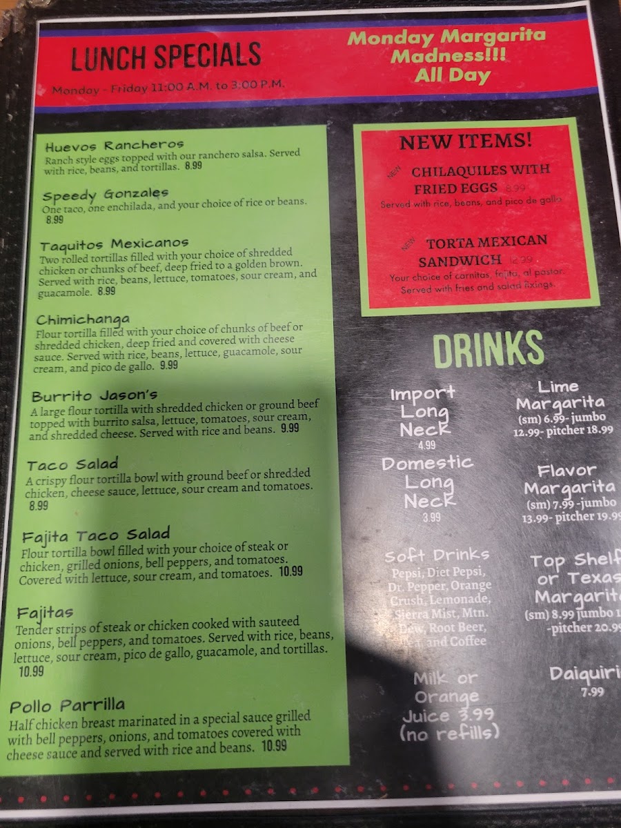 Menu Jason's Mexican Restaurant-2