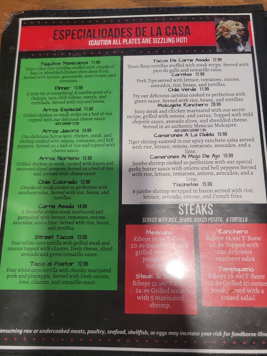 Menu Jason's Mexican Restaurant-5