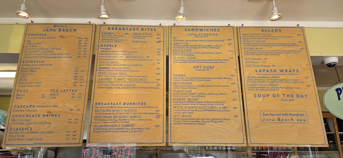 Menu Java Beach At The Zoo-1