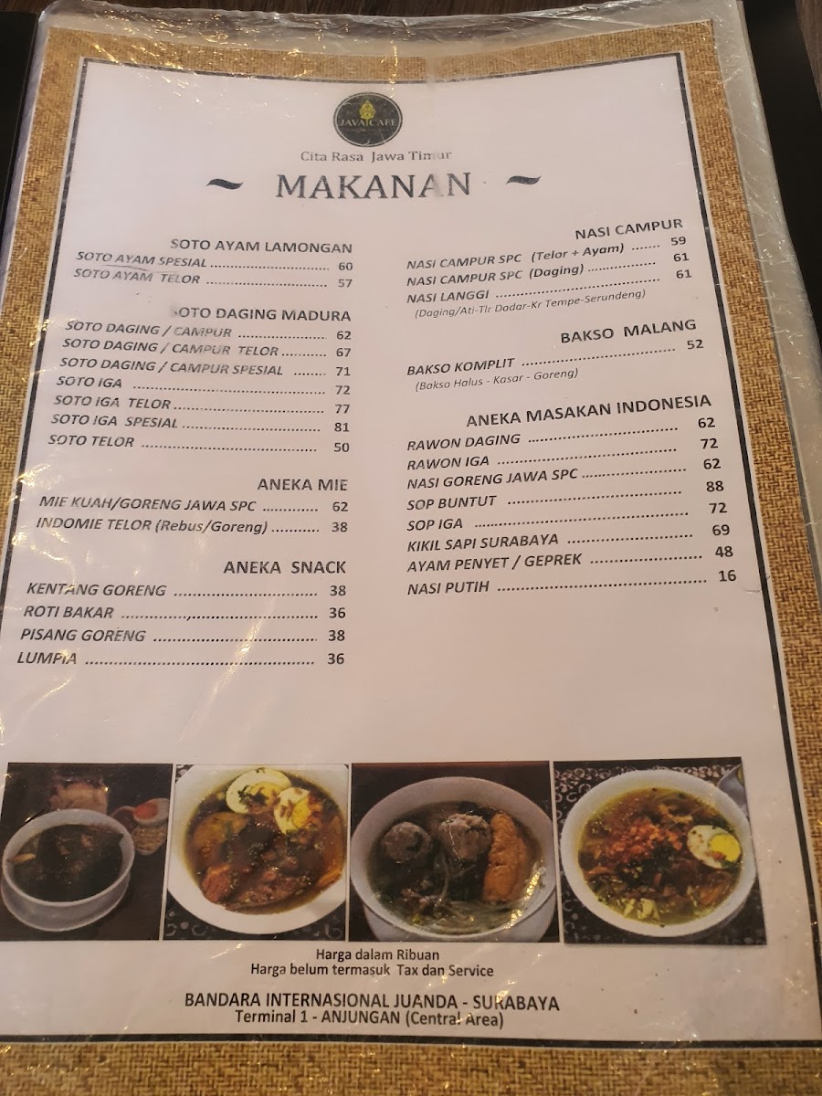 Menu Java Café-1