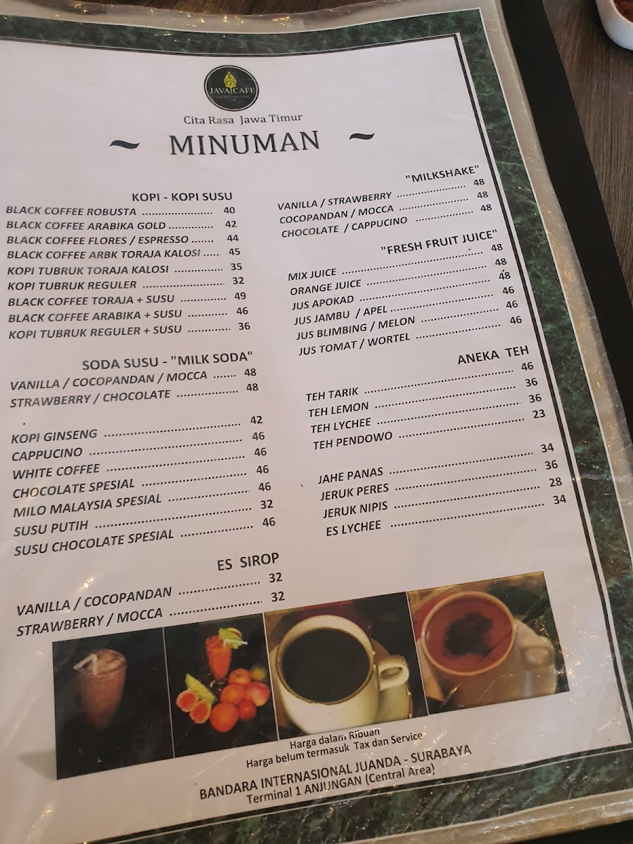Menu Java Café-2