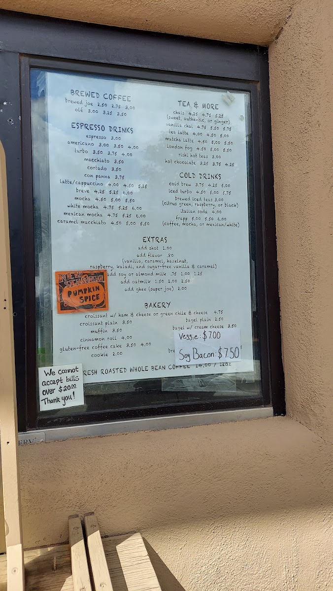 Menu Java Joe's-1