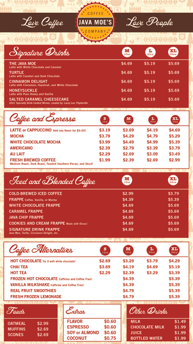 Menu Java Moe's Coffee Company-3