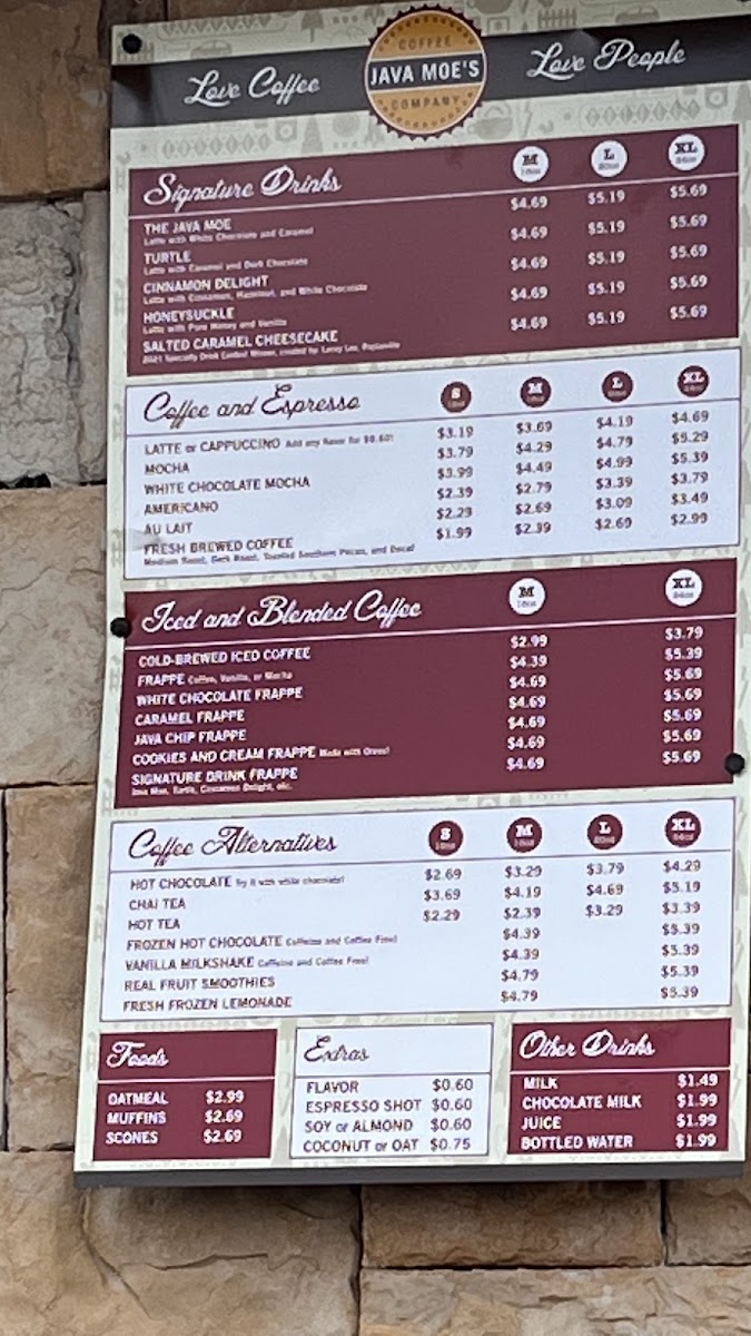 Menu Java Moe's Coffee Company-4