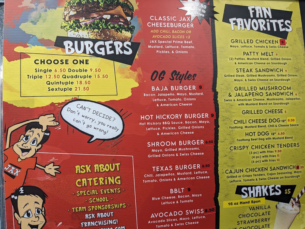 Menu Jax Burgers Fries & Shakes-5
