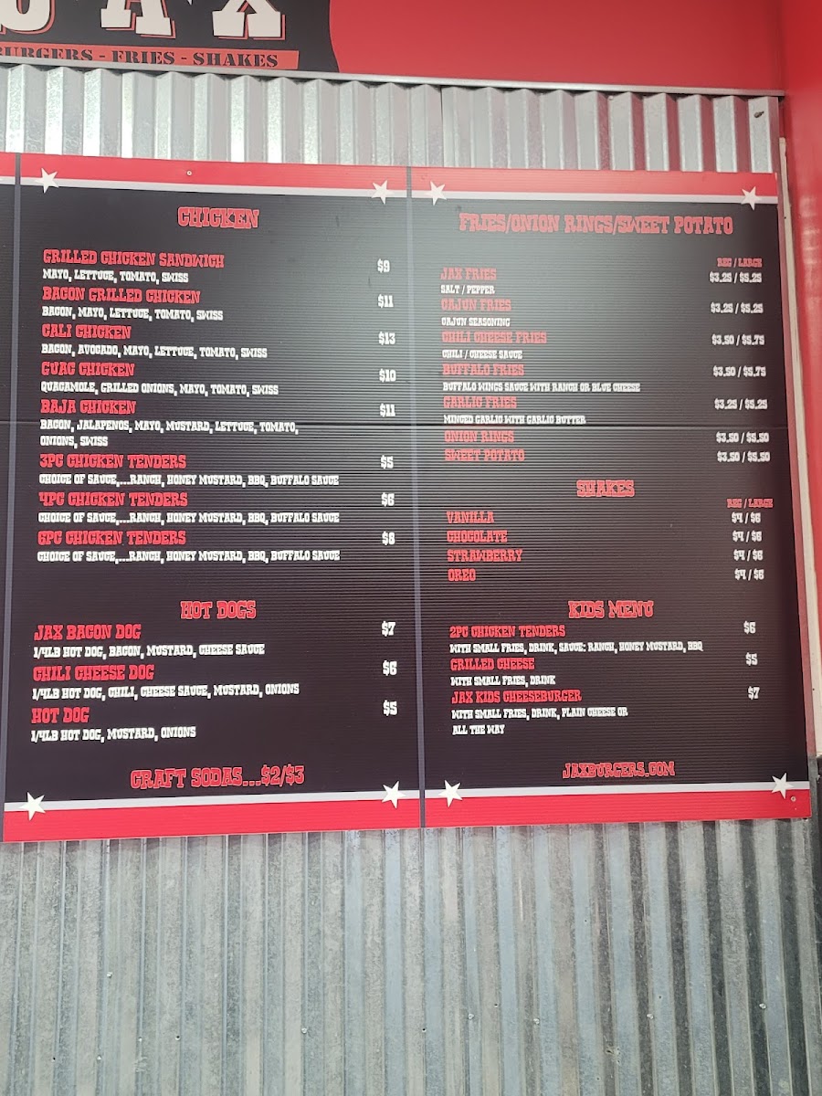 Menu Jax Burgers Fries & Shakes-6