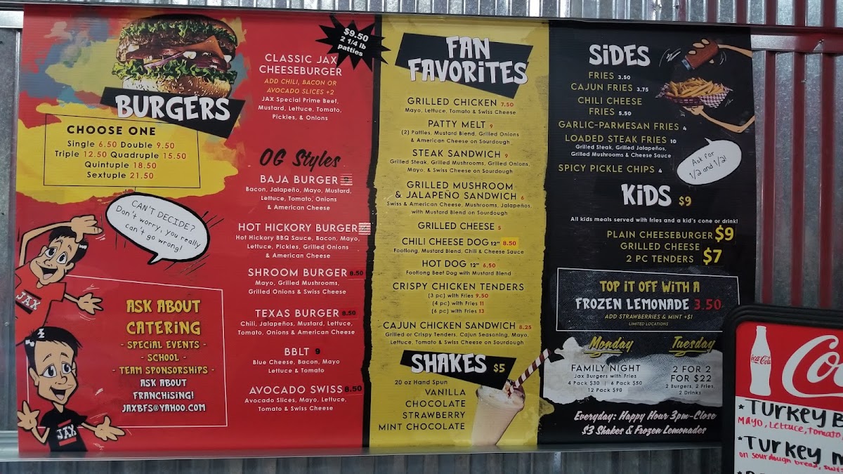 Menu Jax Burgers Fries & Shakes-9