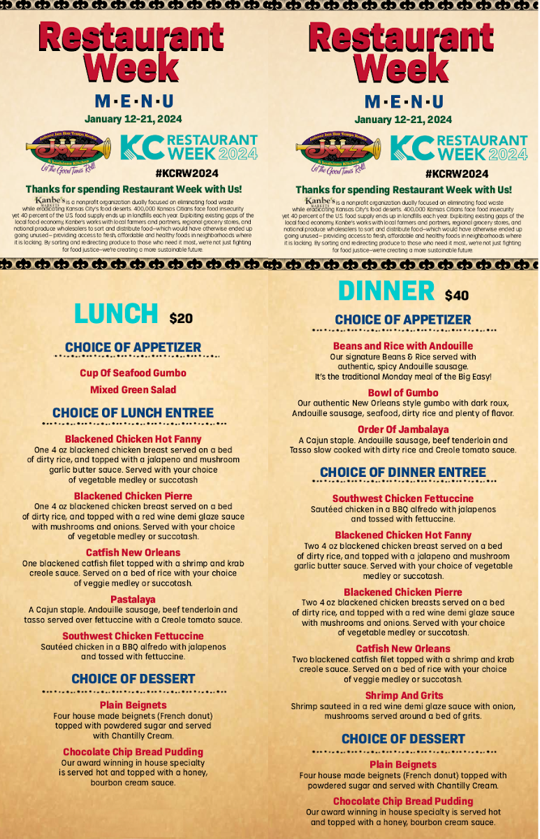 Menu Jazz A Louisiana Kitchen-2