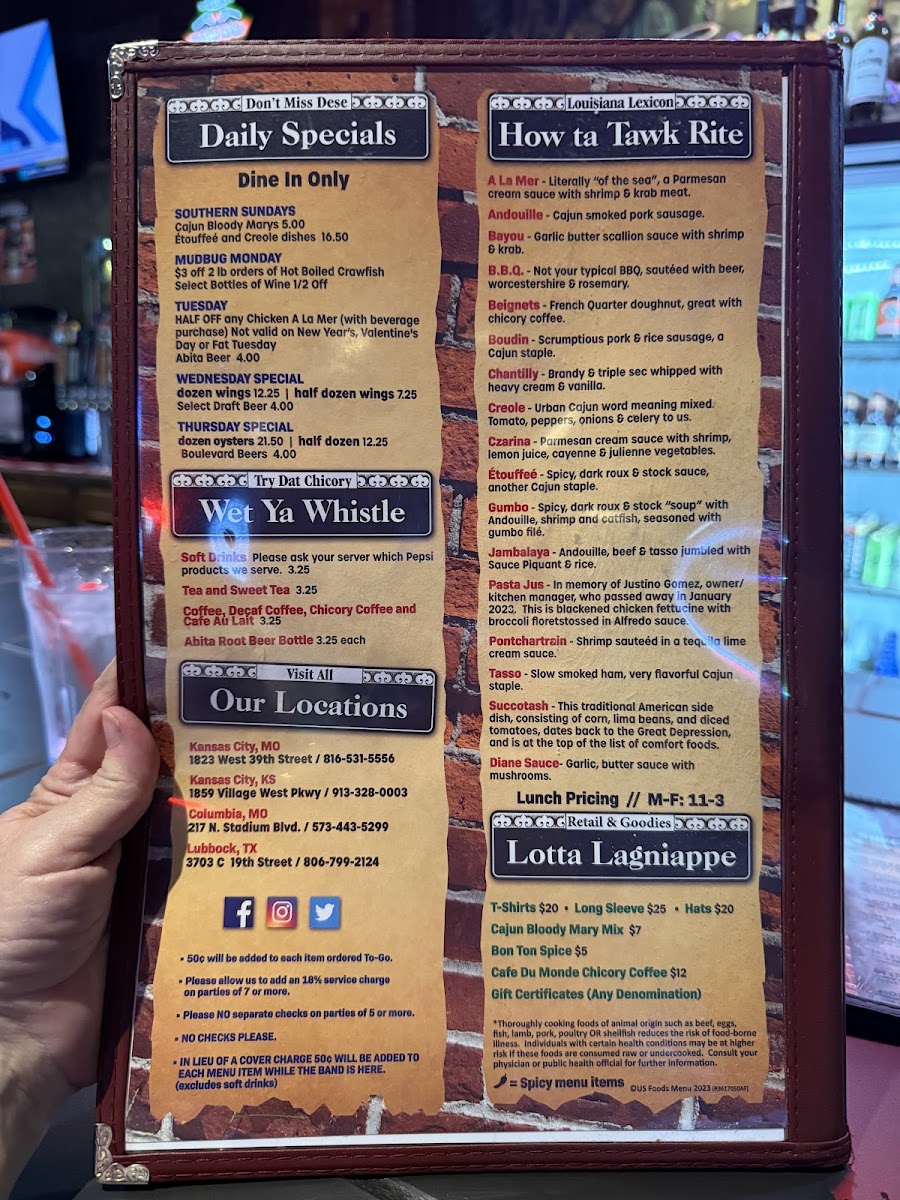 Menu Jazz A Louisiana Kitchen-7