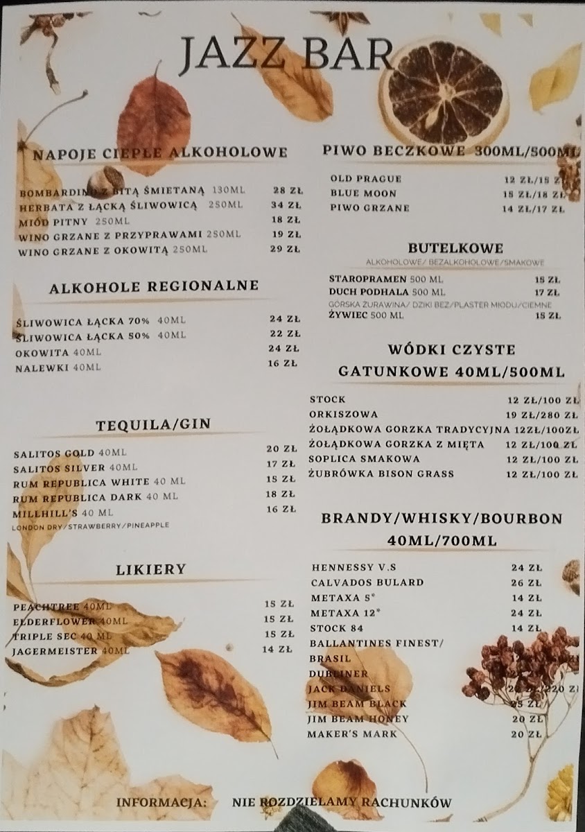 Menu Jazz Bar - Restauracja-2
