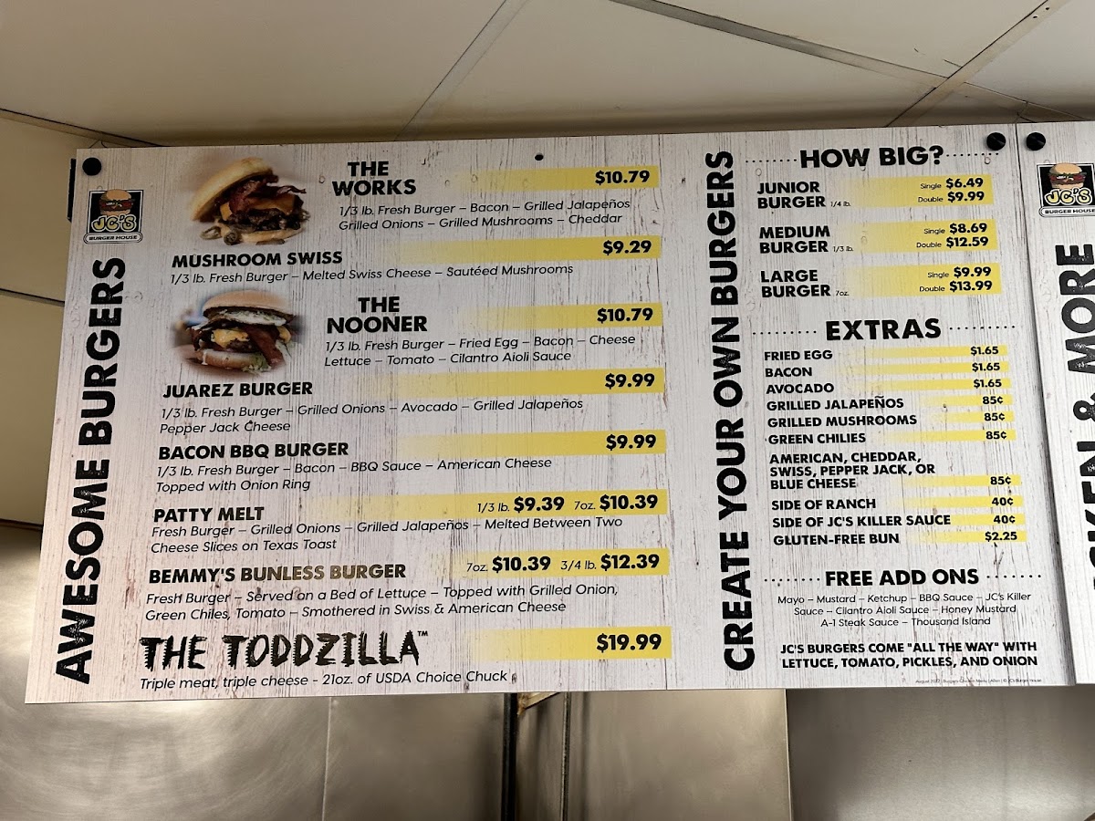 Menu Jc's Burger House-1