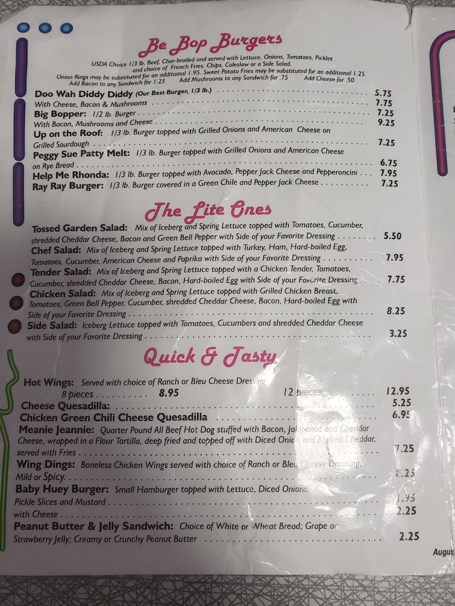 Menu Jeannie's Diner-3