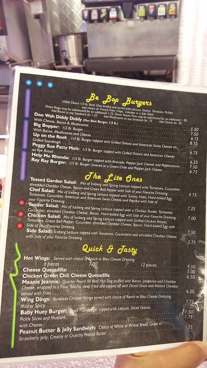 Menu Jeannie's Diner-7