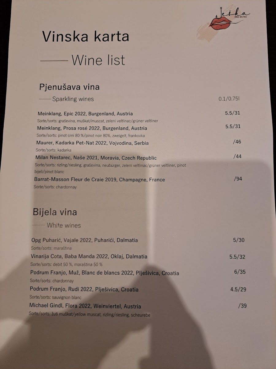 Menu Ješka Fine Bistro | Restaurant Makarska-4