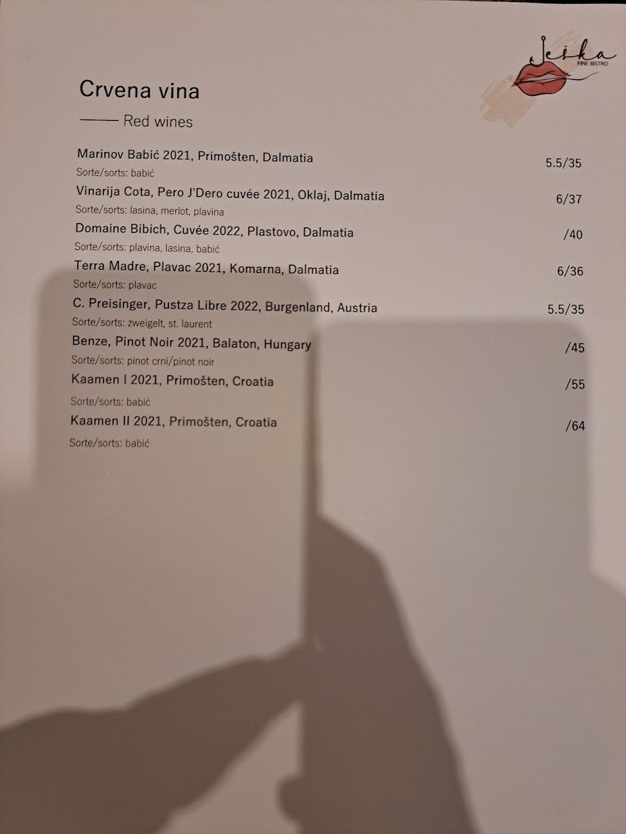 Menu Ješka Fine Bistro | Restaurant Makarska-8