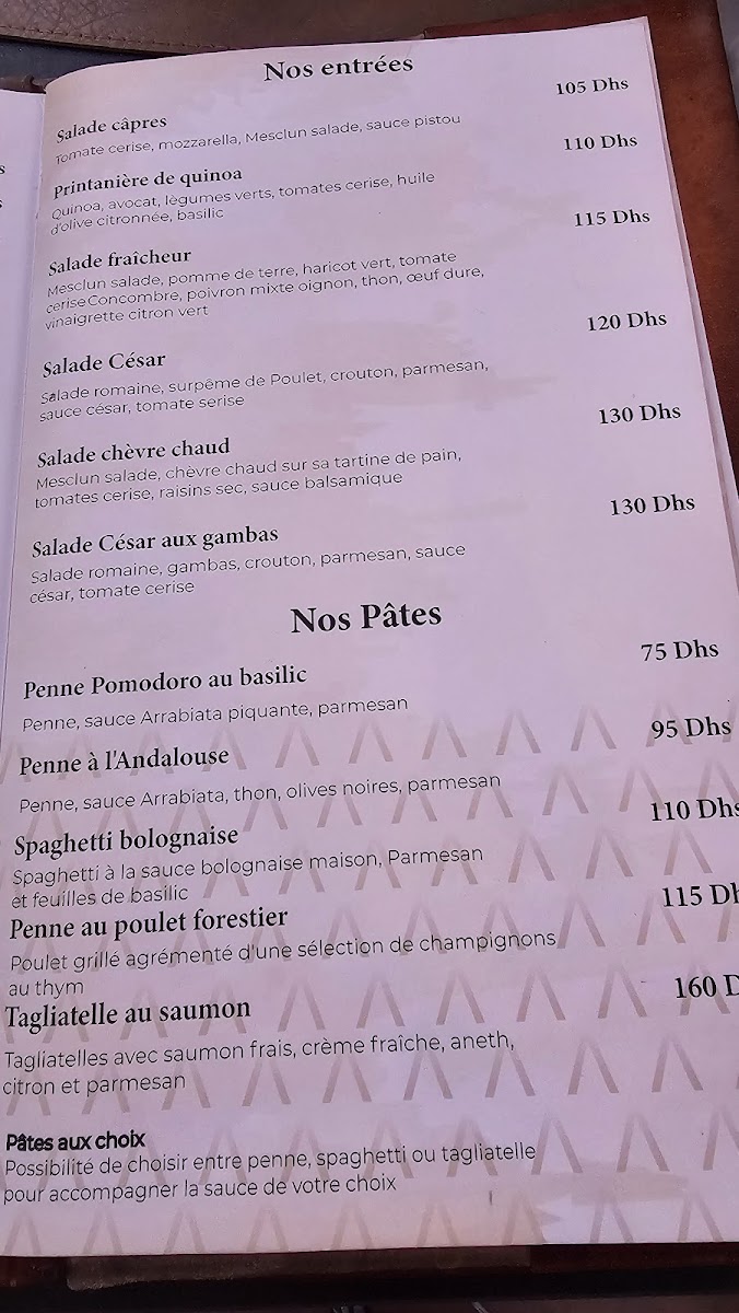 Menu Jemaa Al Fna - Groupe L'adresse - Cafe & Restaurants Marrakech-10