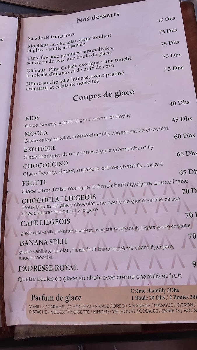 Menu Jemaa Al Fna - Groupe L'adresse - Cafe & Restaurants Marrakech-3