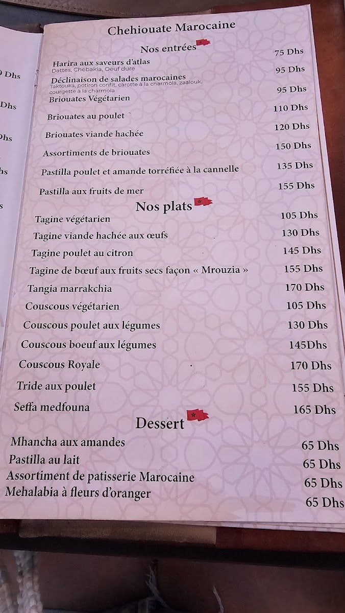 Menu Jemaa Al Fna - Groupe L'adresse - Cafe & Restaurants Marrakech-7