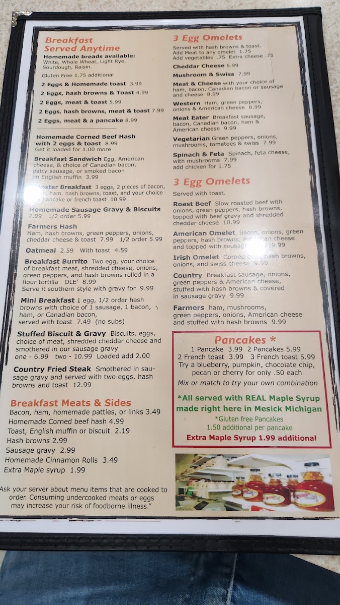 Menu Jennifer's Roundabout Restaurant-10
