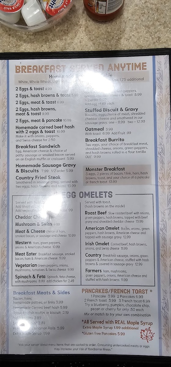 Menu Jennifer's Roundabout Restaurant-9