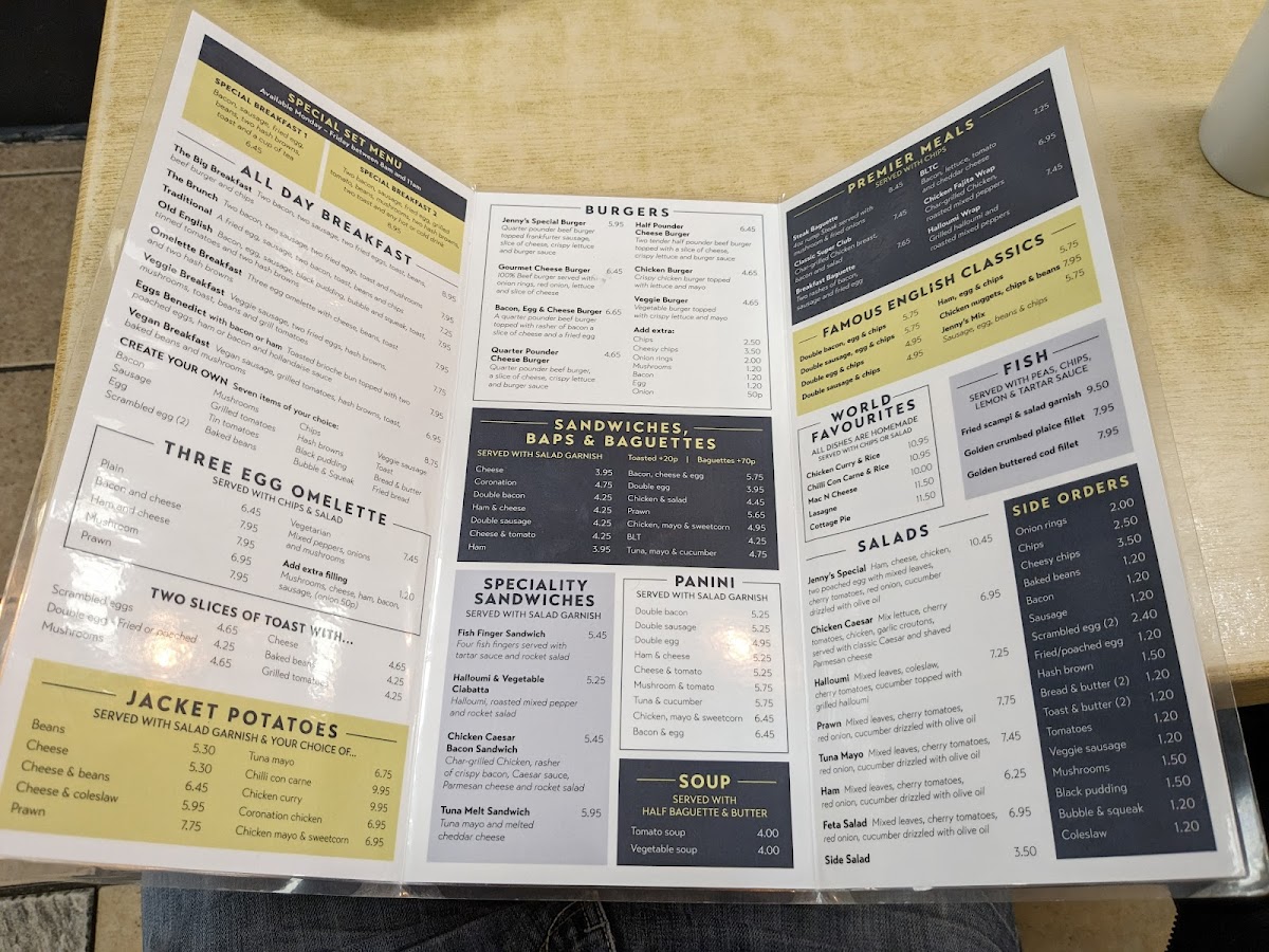Menu Jenny's Restaurants - Camberley-2