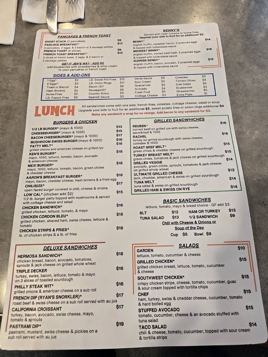 Menu Jen's 7Th Ave. Cafe-1