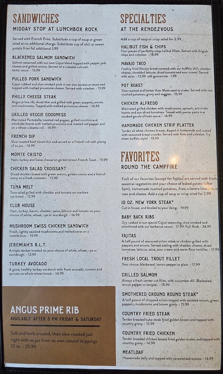 Menu Jeremiah's Restaurant-1