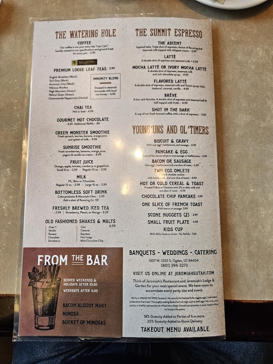 Menu Jeremiah's Restaurant-9