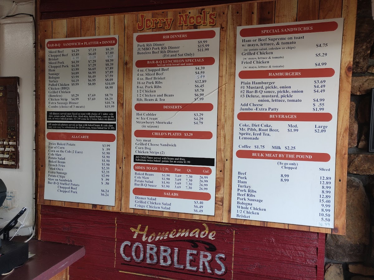 Menu Jerry Neel's Bar-B-Q, Catfish, & Catering-2