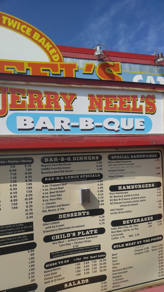 Menu Jerry Neel's Bar-B-Q, Catfish, & Catering-3