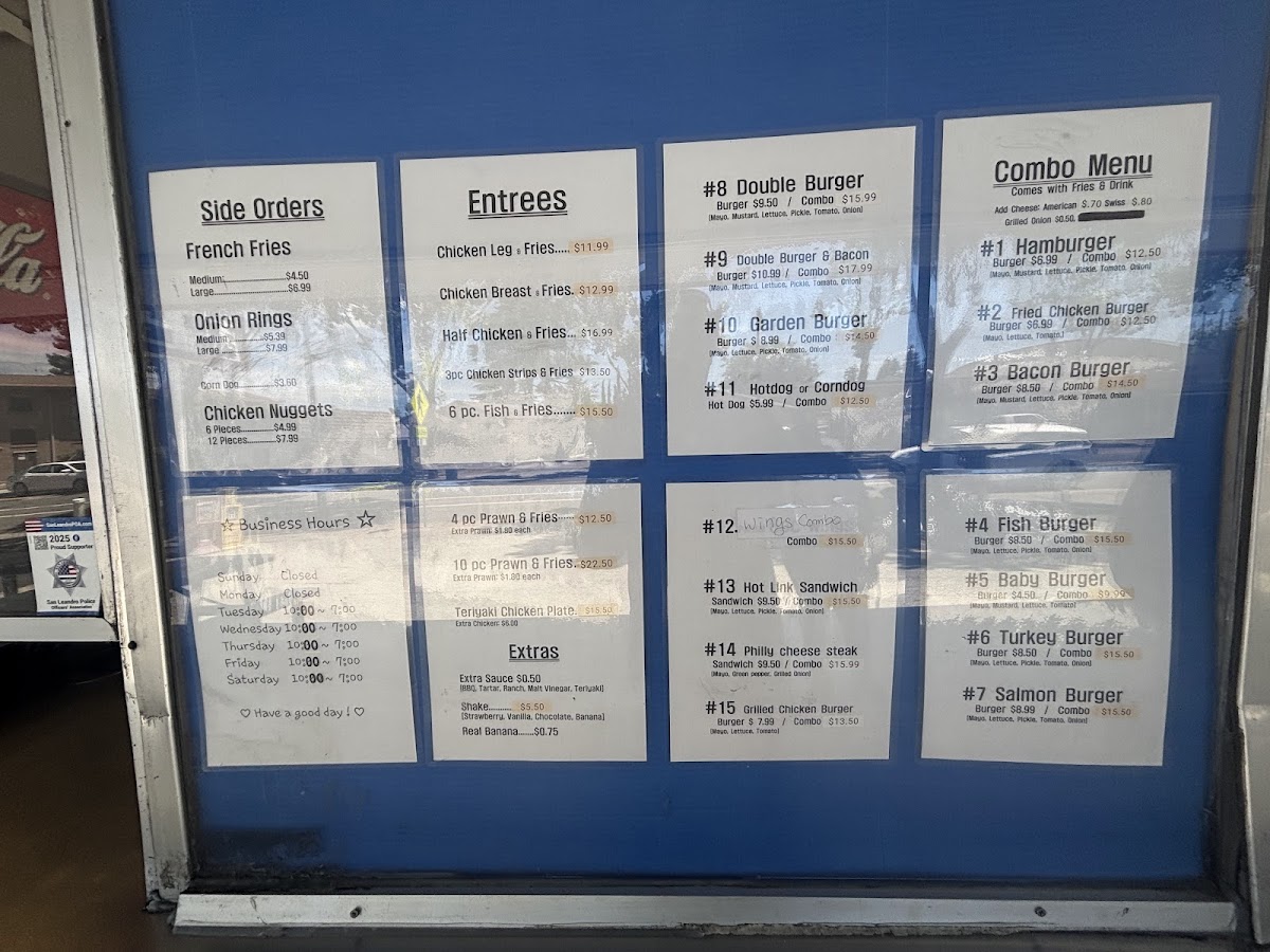 Menu Jerry's Beefburgers-1