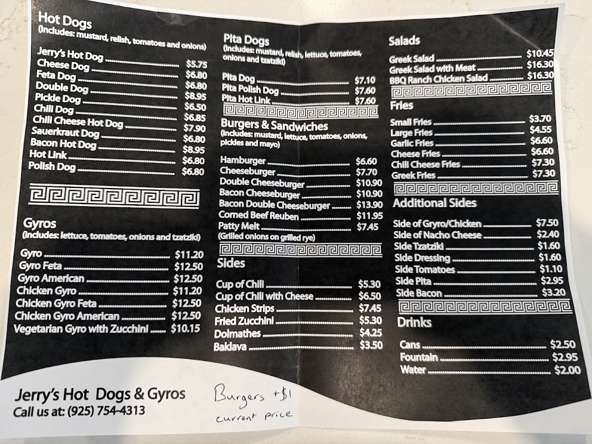 Menu Jerry's Hot Dogs-1