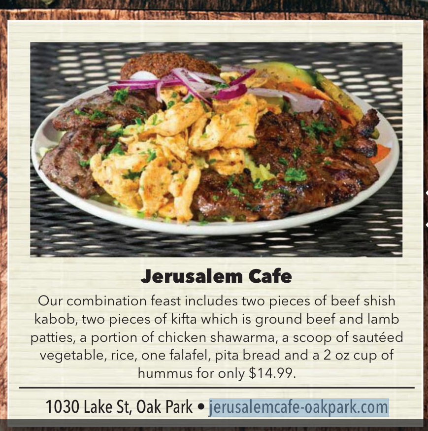 Menu Jerusalem Cafe - Restaurant And Grill - Lombard-3