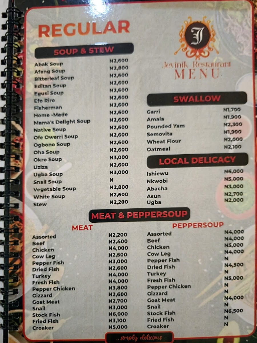 Menu Jevinik Restaurant-2