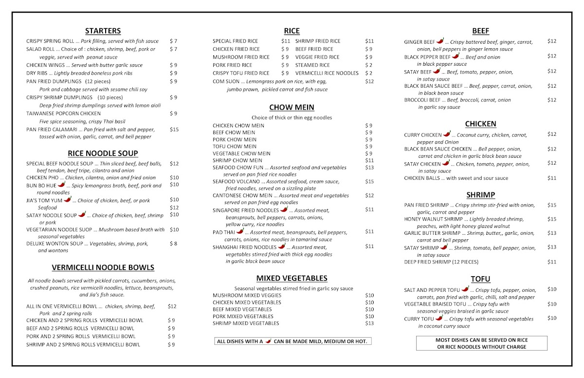 Menu Jia Vietnamese And Chinese Eatery-1