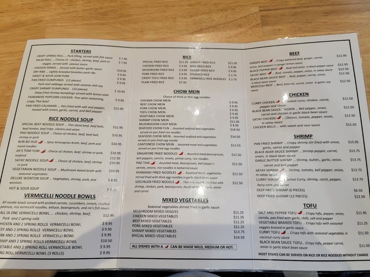 Menu Jia Vietnamese And Chinese Eatery-2