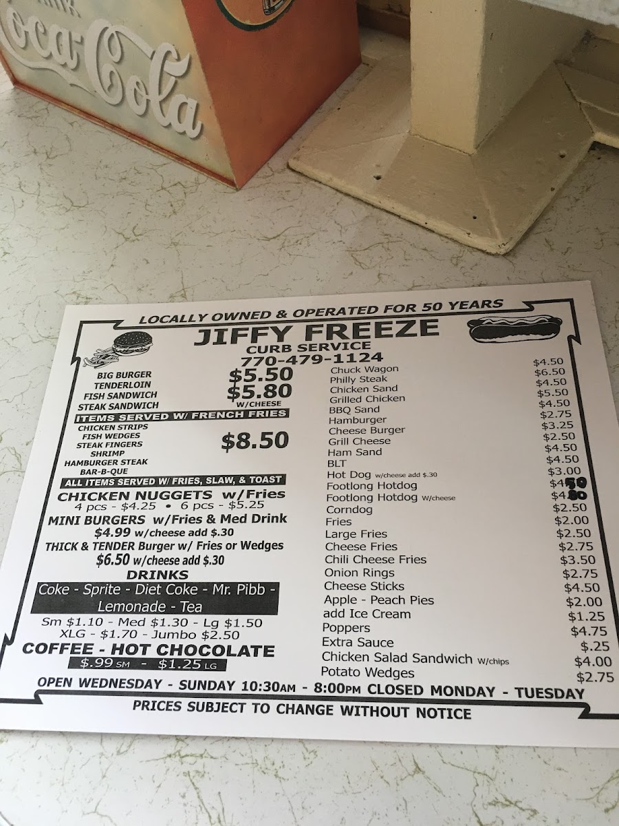 Menu Jiffy Freeze-3
