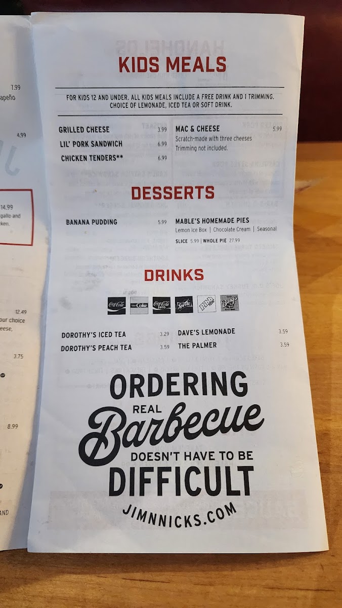Menu Jim 'n Nick's Bar-B-Q-6