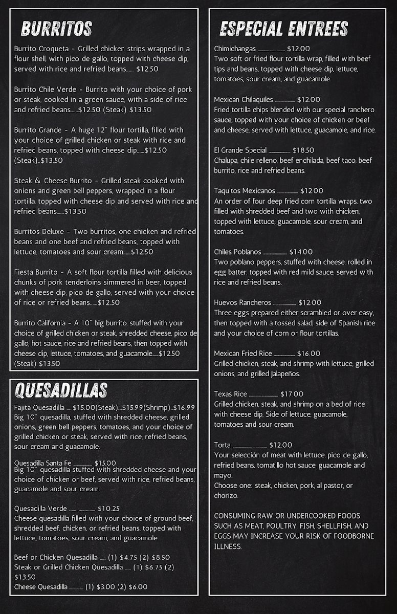 Menu Jimador Authentic Mexican Cuisine-6
