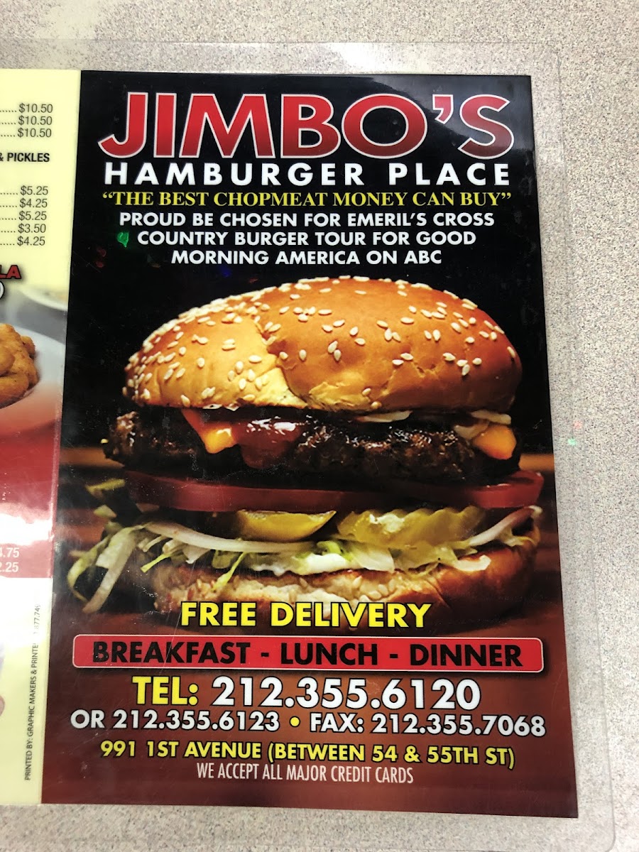 Menu Jimbo's Hamburger Place-10