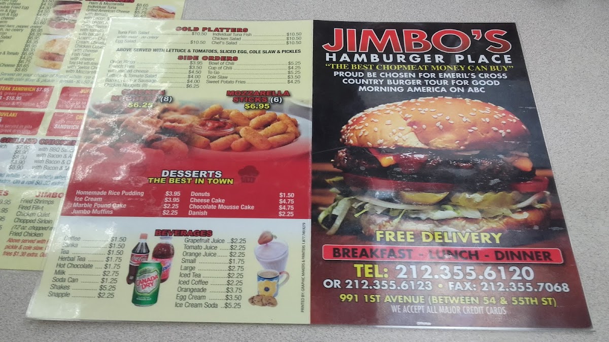 Menu Jimbo's Hamburger Place-8