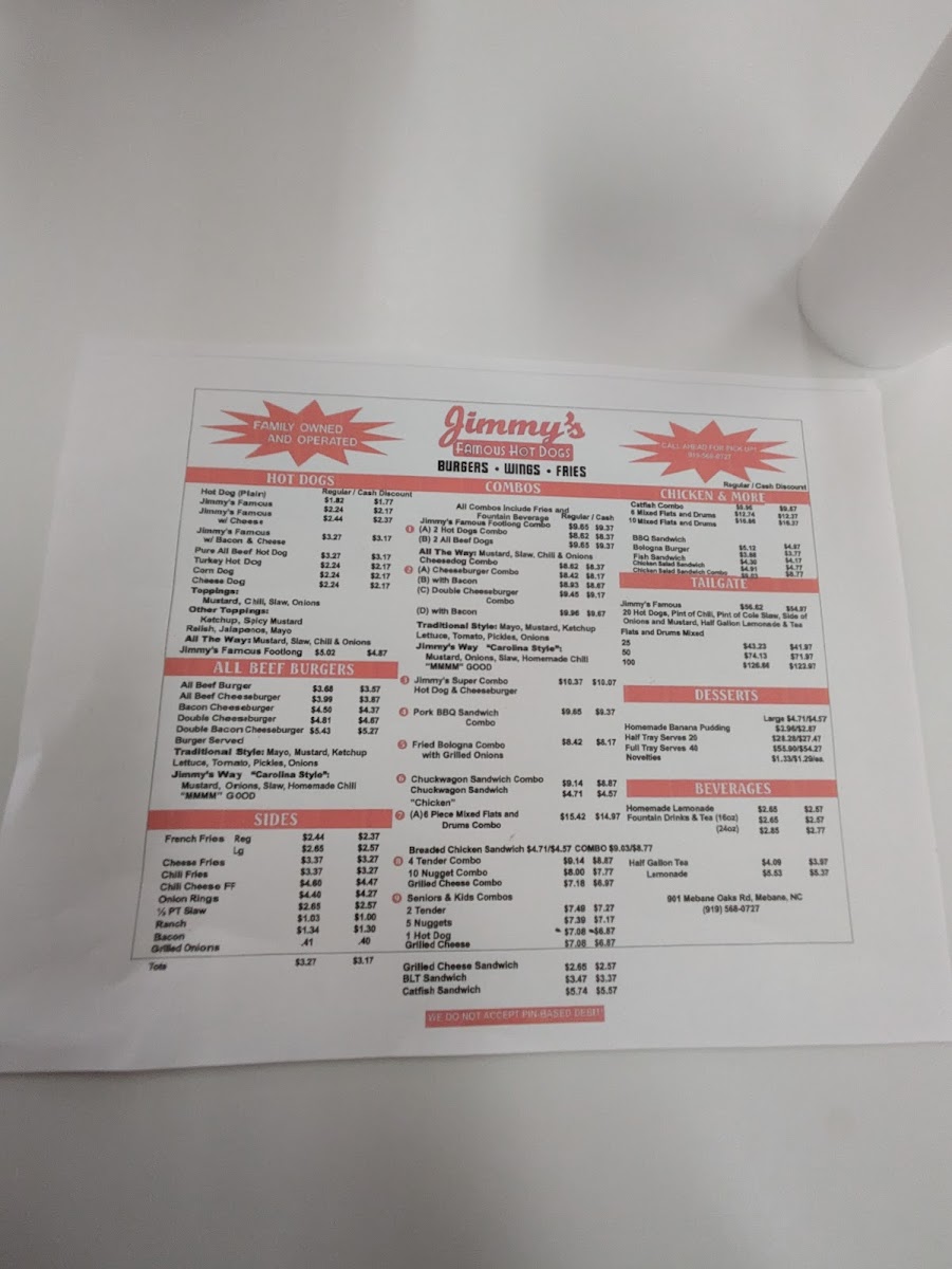 Jimmy's Famous Hot Dogs Menu-2