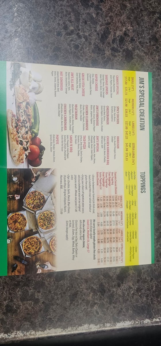 Menu Jim's Pizzeria-1