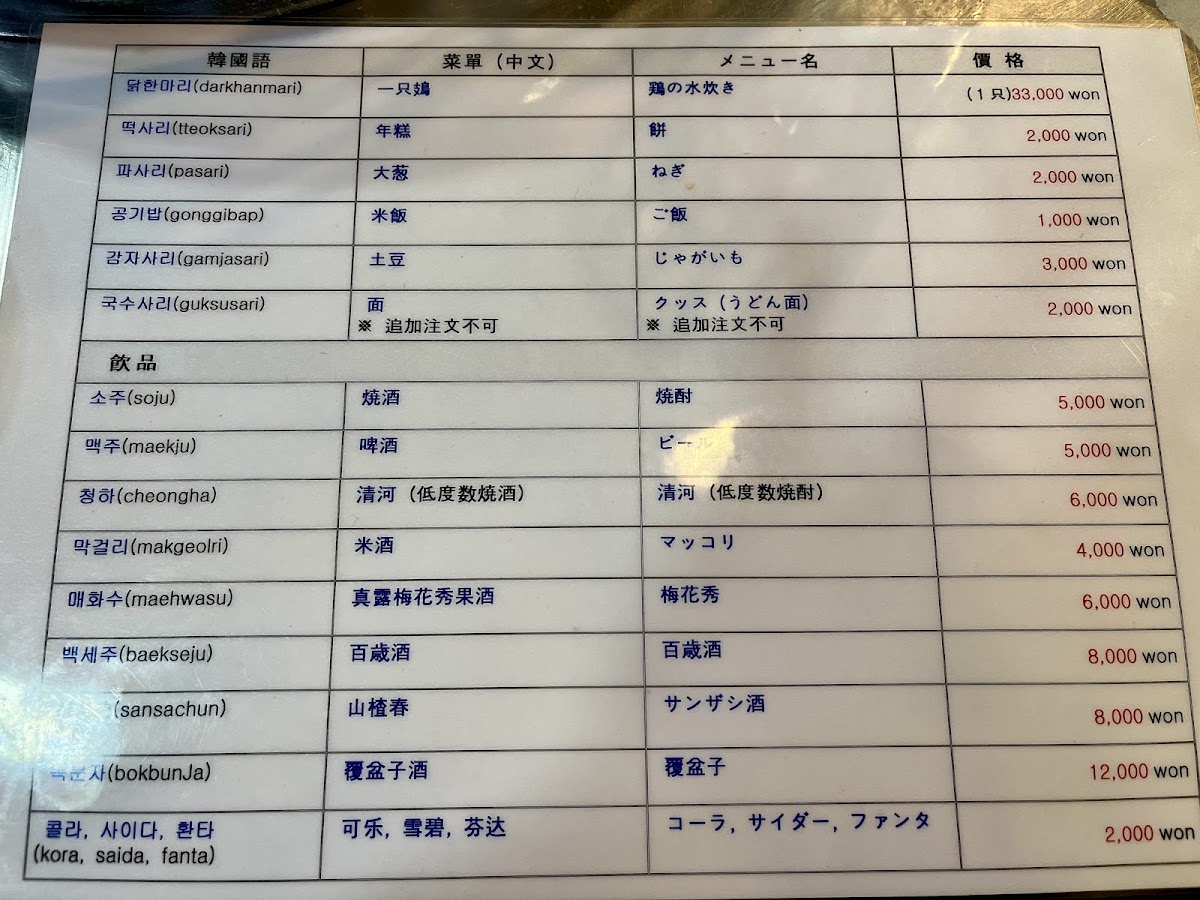 Menu Jin Ok-Hwa Original Chicken Restaurant-5