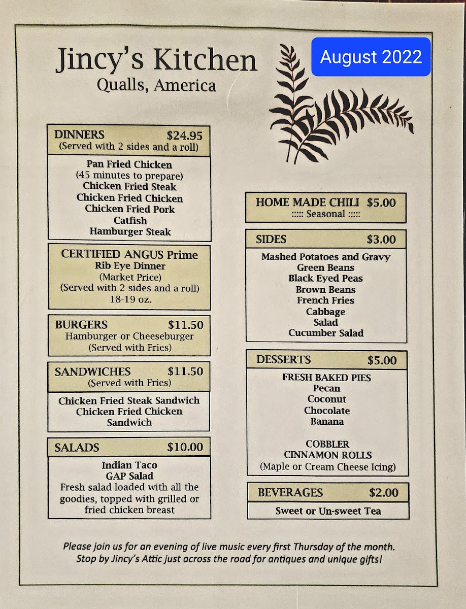 Menu Jincy's Kitchen-1