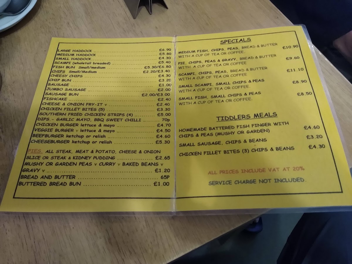 Menu Jingling Lane Fish & Chips-1