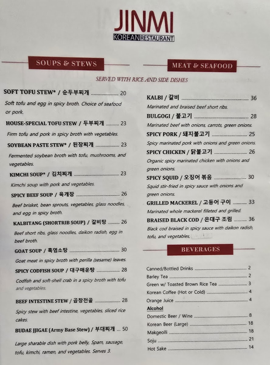 Menu Jinmi Korean Restaurant-3